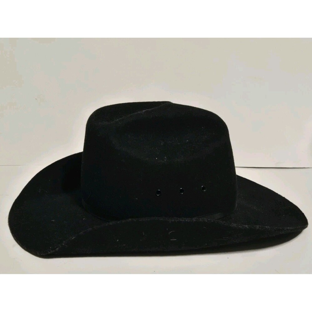 M&F Western Products Cowboy Hat Black‎ Wool Mens L Western Farm Rodeo Ranch